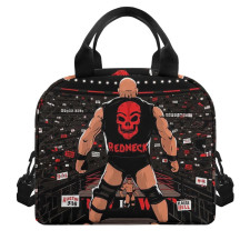 WWE Steve Austin Lunch Box - Steve Austin Back Portrait Cartoon Art