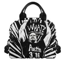 WWE Steve Austin Lunch Box - Steve Austin Grayscale Cartoon Art