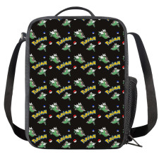 Pokemon Red Striped Basculin Insulated Soft Lunch Box Lunchbox For School - Red Striped Basculin Character Series Art