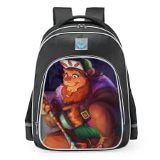 Smite Anhur Cool Cat Skin School Backpack