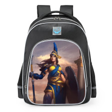 Smite Athena Peace For Ukraine Skin School Backpack