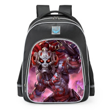 Smite Ah Puch Death Mask Skin School Backpack
