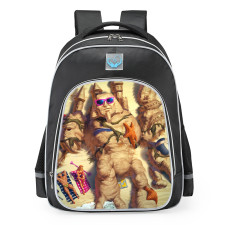 Smite Geb Lifes A Beach Skin School Backpack
