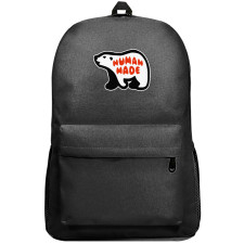 Apparel Human Made Backpack School Bag SuperPack - Apparel Human Made Bear Icon White Background