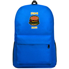 Apparel Human Made Backpack School Bag SuperPack - Apparel Human Made Burger Illustration Art On Red Background