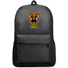 Apparel Human Made Backpack School Bag SuperPack - Apparel Human Made Pop Smoke Dog Sticker On Black Background