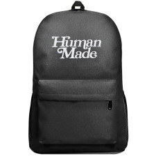 Apparel Human Made Backpack School Bag SuperPack - Apparel Human Made Written On Black Background