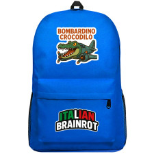 Italian Brainrot Bombardino Crocodilo Backpack SuperPack - Bombardino Crocodilo Characters Series Art