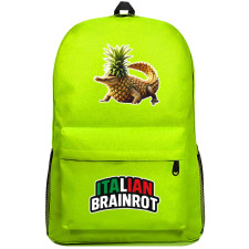 Italian Brainrot Crocodillo Ananasinno Backpack SuperPack - Crocodillo Ananasinno Characters Series Art
