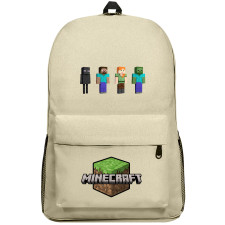 Minecraft Backpack SuperPack - Steve Alex Enderman Zombie Chibi Art