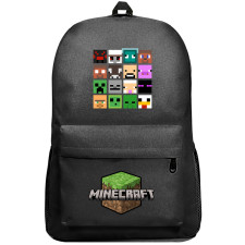 Minecraft Backpack SuperPack - Multiple Character Figure Heads Chibi Art Series