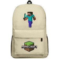 Minecraft Steve Backpack SuperPack - Steve With Double Diamond Swords Chibi Art Series