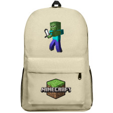 Minecraft Steve Backpack SuperPack - Zombie Steve With Sword Chibi Art Series