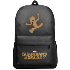 Guardians Of The Galaxy Groot Backpack SuperPack - Happy Baby Groot Running Cartoon Art