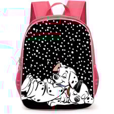 101 Dalmatians Backpack StudentPack - 101 Dalmatians Puppies Sleeping On White Dot Black Background