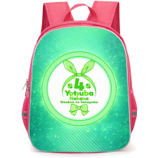 The Quintessential Quintuplets Yotsuba Nakano Backpack School Bag StudentPack - Yotsuba Nakano Ribbon and Four-Leaf Clovers Logo