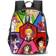 The Seven Deadly Sins Backpack Student Pack - Characters Logo Collage