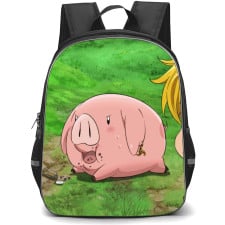 The Seven Deadly Sins Backpack Student Pack - Hawk And Meliodas Smirk
