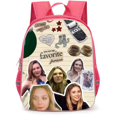 Elizabeth Olsen Backpack School Bag StudentPack - Elizabeth Olsen Favorite Person Quote Portrait Collage