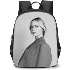Emily Blunt Backpack School Bag StudentPack - Emily Blunt Fierce Suit Grayscale Portrait