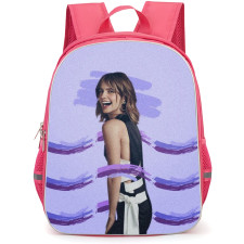Emma Watson Backpack School Bag StudentPack - Emma Watson Laugh Portrait Purple Background