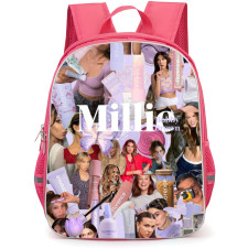 Millie Bobby Brown Backpack School Bag StudentPack - Millie Bobby Brown Brand Portrait Collage
