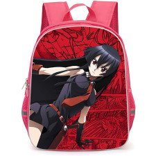 Akame Ga Kill Akame Backpack School Bag StudentPack - Akame Fierce Portrait In Red Comic Background