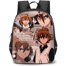 Akame Ga Kill Tatsumi Backpack School Bag StudentPack - Tatsumi Phrase Portrait Collage Poster