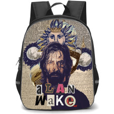 Alan Wake Backpack School Bag StudentPack - Alan Wake Newspaper Collage