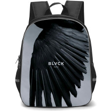 Blvck Paris Backpack StudentPack - Blvck Paris Logo On Black And White Wings Aesthetic Poster