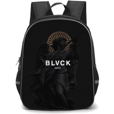 Blvck Paris Backpack StudentPack - Blvck Paris Logo On A Dark Angel Statue Background