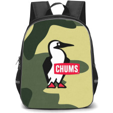 Chums Backpack StudentPack - Chums Logo Green Camo Background
