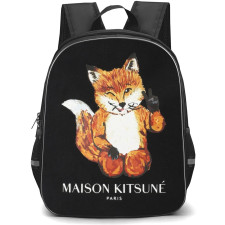 Maison Kitsune Backpack StudentPack - Maison Kitsune Logo Portrait Black Background