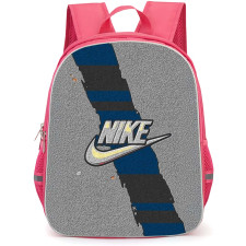 Nike Backpack School Bag StudentPack - Nike Fan Made Logo On Gray Stripe Background