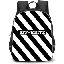 Off-White Backpack Student Pack - Series Poster In Black And White Stripe