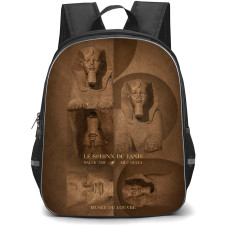 Louvre Backpack School Bag StudentPack - Louvre Ancient Egyptian Sphinx of Tanis Museum Art