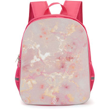 Burga Art Pattern Backpack StudentPack - Burga Golden Coral Pink Art Poster