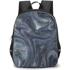 Burga Art Pattern Backpack StudentPack - Burga Navy Trench Blue Poster