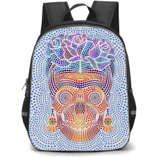 Casely Art Pattern School Backpack StudentPack - Casely Dotted Skull Art Poster