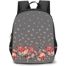 Floral Pattern Art School Backpack StudentPack - Floral Pattern Pink Blossom Charm Art Poster