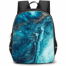 Marble Pattern School Backpack StudentPack - Marble Pattern Blue Water Art Poster