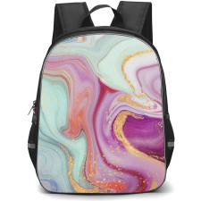 Marble Pattern School Backpack StudentPack - Marble Pattern Color Twisted Lines Poster