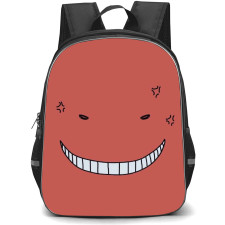 Assassination Classroom Koro-Sensei Backpack StudentPack - Koro-Sensei Smiley Emoji On Pink Background