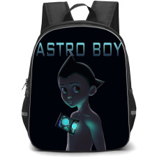 Astro Boy Backpack StudentPack - Astro Boy Black Illustration Open Machine Heart
