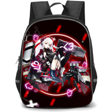 Azur Lane Prinz Eugen Backpack StudentPack - Prinz Eugen Anime Art On Black Background