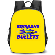 National Basketball League Brisbane Bullets Backpack School Bag StudentPack - Brisbane Bullets Logo On Yellow Background