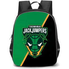 National Basketball League Tasmania JackJumpers Backpack School Bag StudentPack - Tasmania JackJumpers Logo On Green Black Background