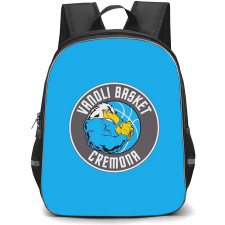 Guerino Vanoli Basket Backpack School Bag StudentPack - Guerino Vanoli Basket Logo On Sky Blue Background