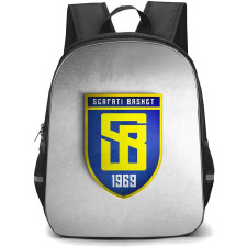 Scafati Basket Backpack School Bag StudentPack - Scafati Basket Logo On Gray Background
