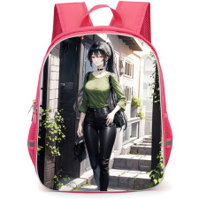 The Beginning After The End Jasmine Backpack StudentPack - Jasmine Standing On Red Pink Background
